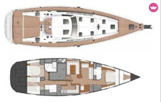 Sail Yacht Amel Amel 64 Boat layout