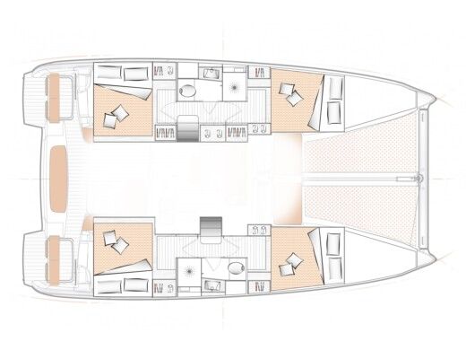 Catamaran  Excess 11 (Cat) Boat layout