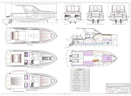 Motorboat Vi Yachts Vi Plano del barco