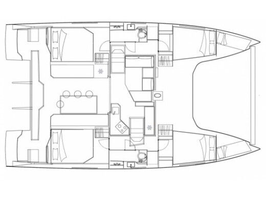 Catamaran Nautitech 40 Open Boat layout