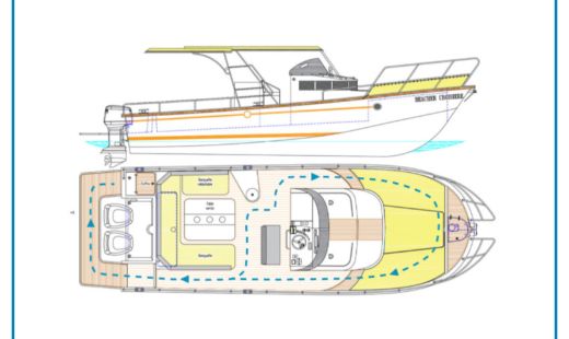 Motorboat Beacher V10.2 Boat layout