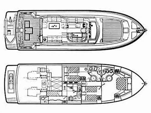 Motor Yacht Ferretti 175 Fly Plano del barco