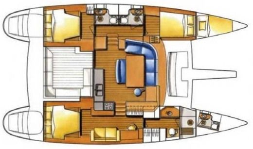Catamaran EL' SHADES 44 2005 Boat design plan
