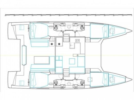 Catamaran Nautitech 46 Fly boat plan