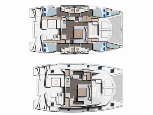 Catamaran  Leopard 48 boat plan