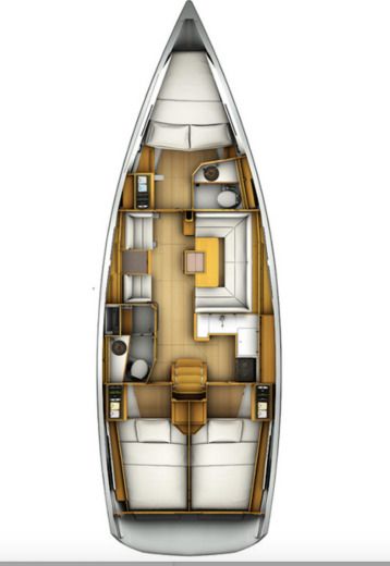 Sailboat Jeanneau Sun Odyssey 409 Boat layout