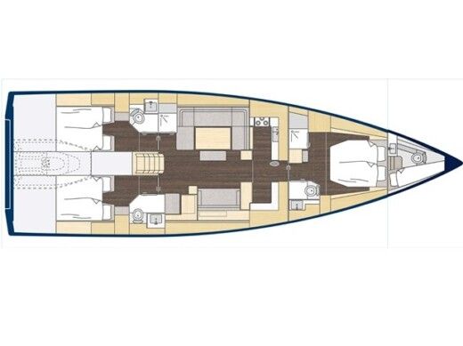 Sailboat  Bavaria C57 Style Plan du bateau