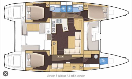 Catamaran Lagoon Lagoon 450 F boat plan