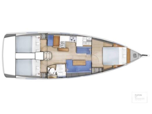 Sailboat Jeanneau Sun Odyssey 410 boat plan