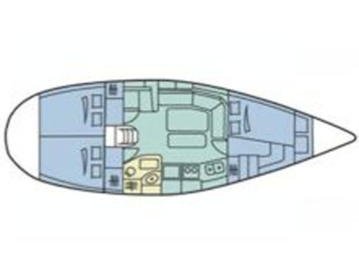 Sailboat DUFOUR 36 Classic Plano del barco