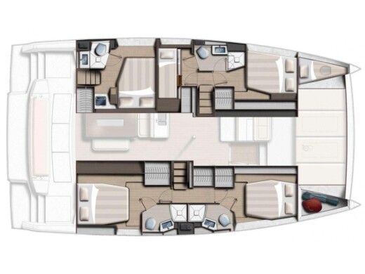 Catamaran  Bali 4.6 Plano del barco