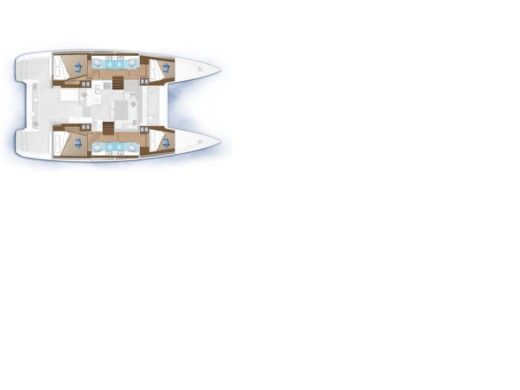 Catamaran  Lagoon 40 Boat layout