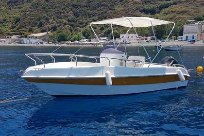 Charter Boat without licence  Bluline 19 Aeolian Islands