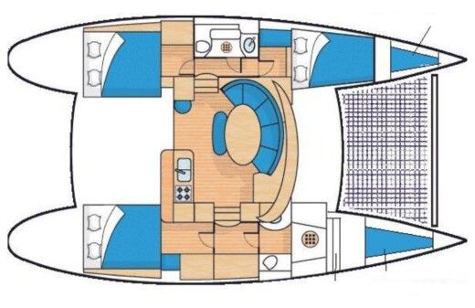 Catamaran LAGOON 380 boat plan