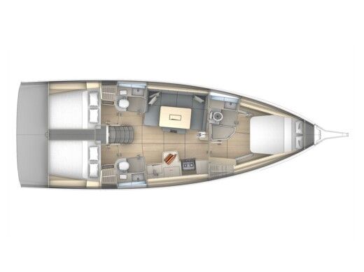 Sailboat  Dufour 41 boat plan