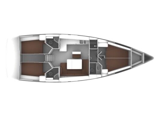Sailboat Bavaria Cruiser 46 Plattegrond van de boot