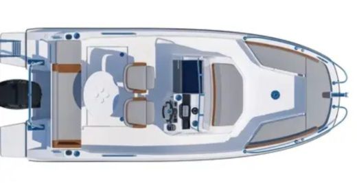Motorboat Beneteau Flyer 6 spacedeck Boot Grundriss