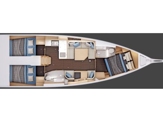 Sailboat  Sun Odyssey 415 Plan du bateau