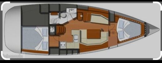 Sailboat Jeanneau Sun odyssey 39i Plan du bateau