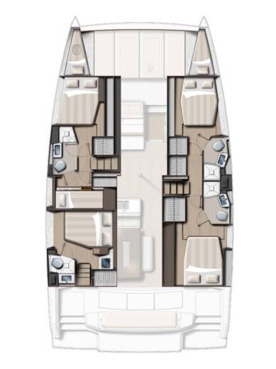 Catamaran Bali - Catana Bali 4.6 Planta da embarcação