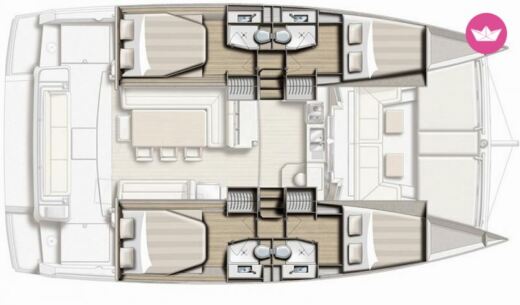 Catamaran Bali - Catana Bali 4.0 Boat layout