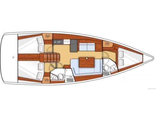 Sailboat BENETEAU OCEANIS 41 Plan du bateau