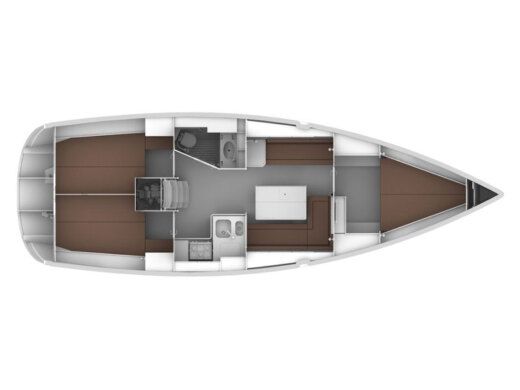 Sailboat Bavaria Cruiser 36 Plattegrond van de boot