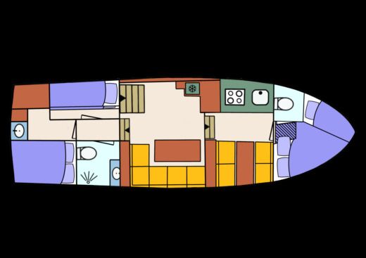 Houseboat Adrea Valk 1270 boat plan