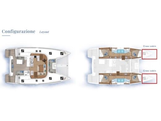 Catamaran  Lagoon 46 boat plan