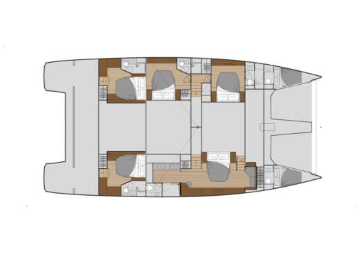 Catamaran Fountaine Pajot Power 67 boat plan