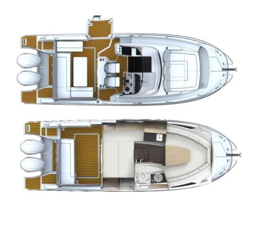 Motorboat Jeanneau Cap Camarat 9.0 Wa Plan du bateau
