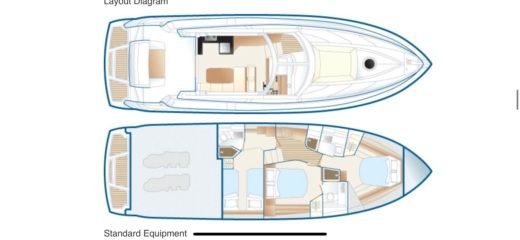 Motor Yacht Absolute 52 Plan du bateau