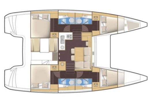 Catamaran Lagoon Lagoon 39 Plan du bateau