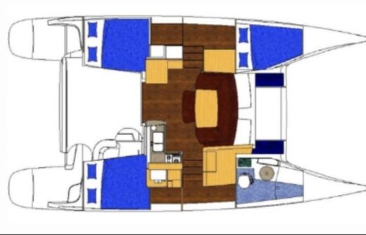 Catamaran Fountaine Pajot MAHE 36 EVOLUTION Plan du bateau