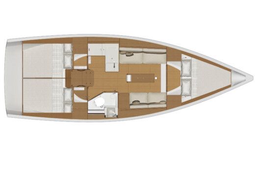 Sailboat DUFOUR 360 GL Planimetria della barca
