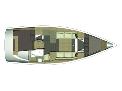 Sailboat DUFOUR 360 GL Plattegrond van de boot