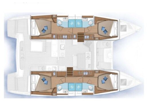 Catamaran Lagoon 46 Planimetria della barca