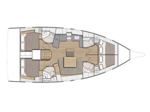 Sailboat Beneteau Oceanis 46.1 Boat layout