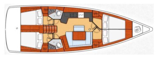Sailboat Beneteau Oceanis 45 boat plan