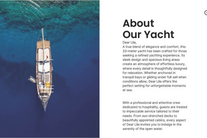 Czarter Gulet Gulet 33 mt Ketch Muğla