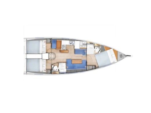 Sailboat  Sun Odyssey 410[G] Plattegrond van de boot