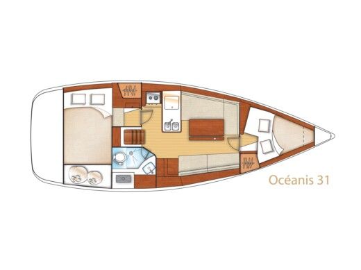 Sailboat BENETEAU OCEANIS 31 Plan du bateau