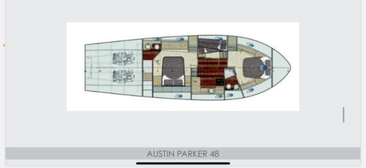 Motorboat Austin Parker Ap 48 Sundeck Boot Grundriss