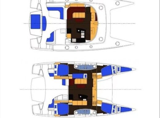 Catamaran Fountaine Pajot Salina 48 Planta da embarcação