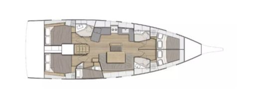 Sailboat  Oceanis 46.1 (5 cab) boat plan