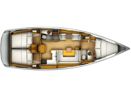 Sailboat  Sunsail 41.1 Boot Grundriss