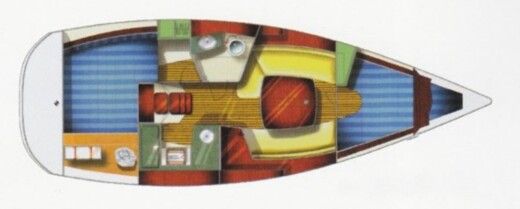 Sailboat JEANNEAU Sun Fast 32 Boot Grundriss