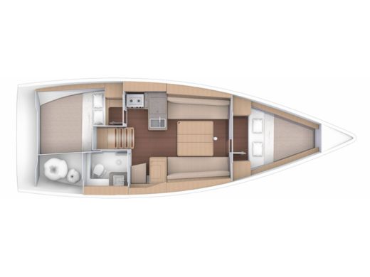 Sailboat DUFOUR 360 Grand Large Planimetria della barca