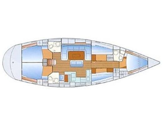 Sailboat Bavaria 50 Cruiser boat plan