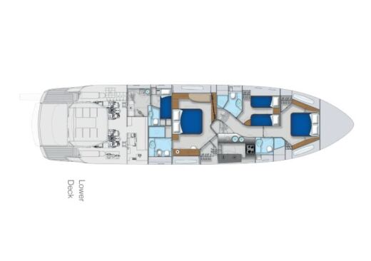Motor Yacht Ferretti Pershing 74 Planta da embarcação
